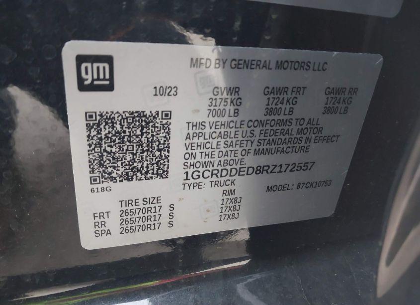 Photo 9 of 2024 Chevrolet Silverado 1500 4WD DOUBLE CAB STANDARD BED LT (VIN 1GCRDDED8RZ172557)