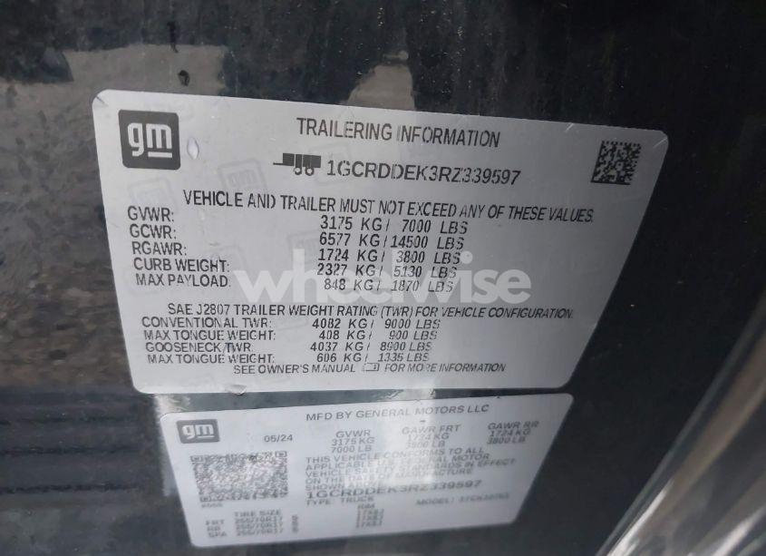 Photo 9 of 2024 Chevrolet Silverado 1500 4WD DOUBLE CAB STANDARD BED LT (VIN 1GCRDDEK3RZ339597)