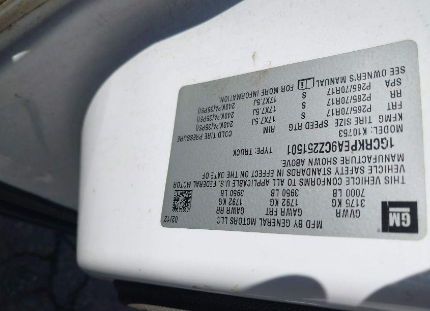 Photo 9 of 2012 Chevrolet Silverado 1500 WORK TRUCK (VIN 1GCRKPEA9CZ251501)