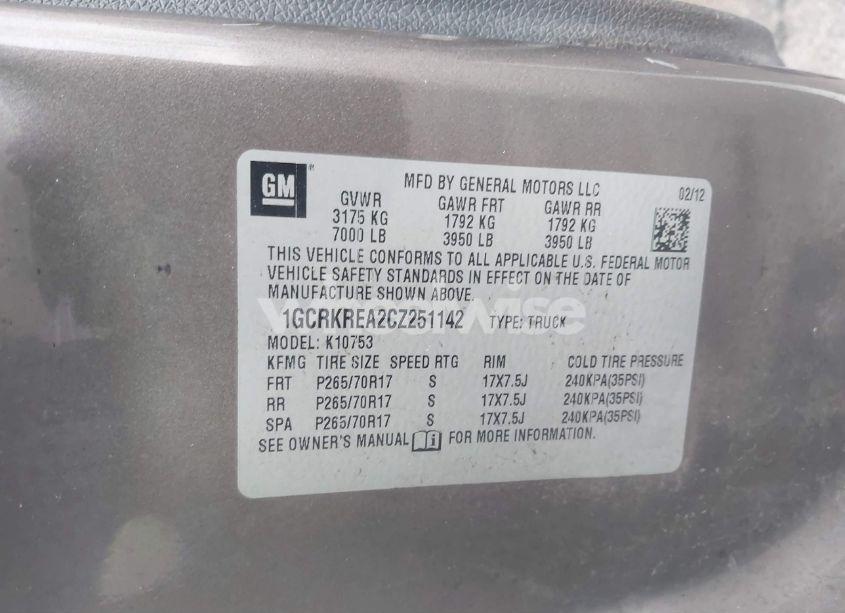 Photo 9 of 2012 Chevrolet Silverado 1500 LS (VIN 1GCRKREA2CZ251142)