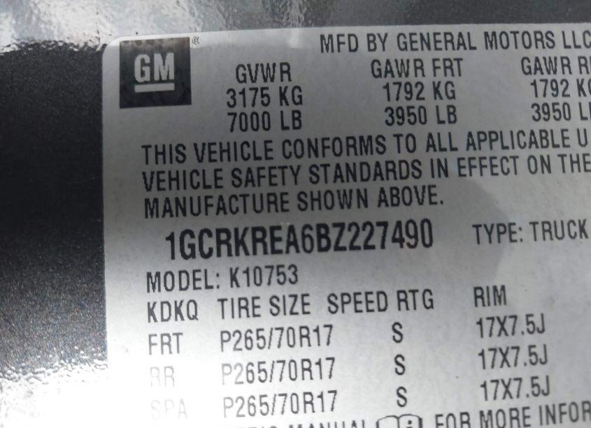 Photo 9 of 2011 Chevrolet Silverado 1500 LS (VIN 1GCRKREA6BZ227490)