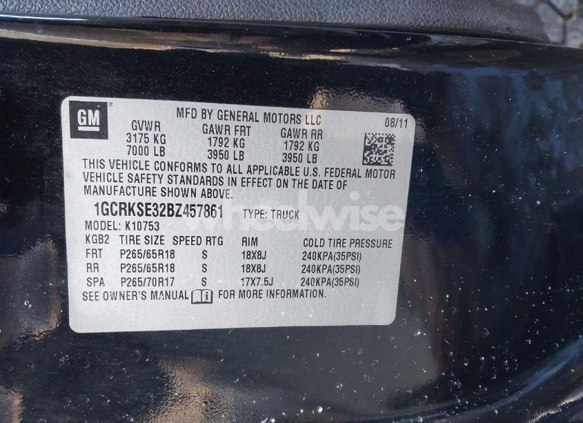 Photo 9 of 2011 Chevrolet Silverado 1500 LT (VIN 1GCRKSE32BZ457861)