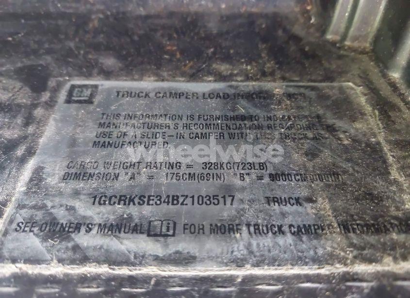 Photo 9 of 2011 Chevrolet Silverado 1500 LT (VIN 1GCRKSE34BZ103517)