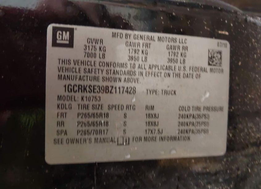 Photo 9 of 2011 Chevrolet Silverado 1500 LT (VIN 1GCRKSE39BZ117428)