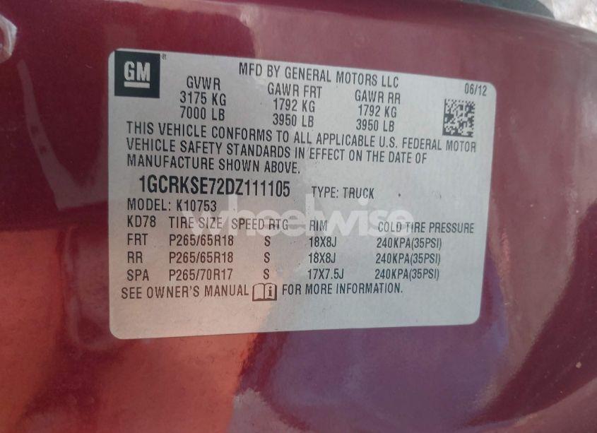 Photo 9 of 2013 Chevrolet Silverado 1500 LT (VIN 1GCRKSE72DZ111105)