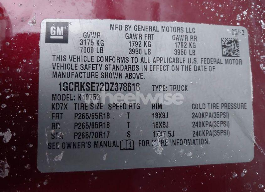 Photo 9 of 2013 Chevrolet Silverado 1500 LT (VIN 1GCRKSE72DZ378616)
