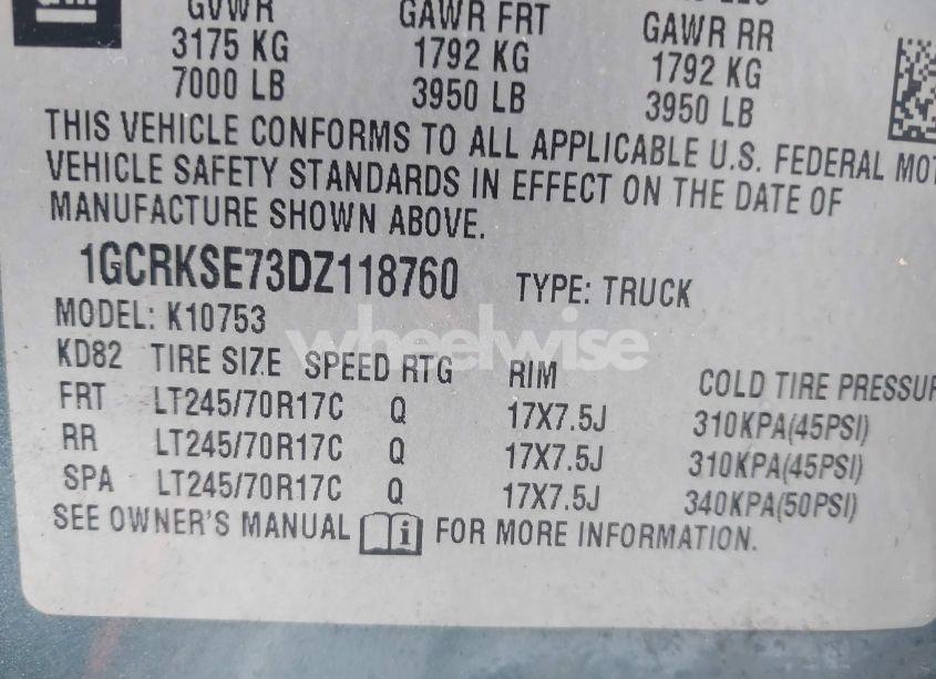 Photo 9 of 2013 Chevrolet Silverado 1500 LT (VIN 1GCRKSE73DZ118760)