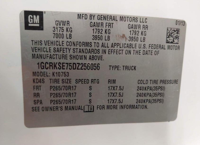 Photo 9 of 2013 Chevrolet Silverado 1500 LT (VIN 1GCRKSE75DZ256056)