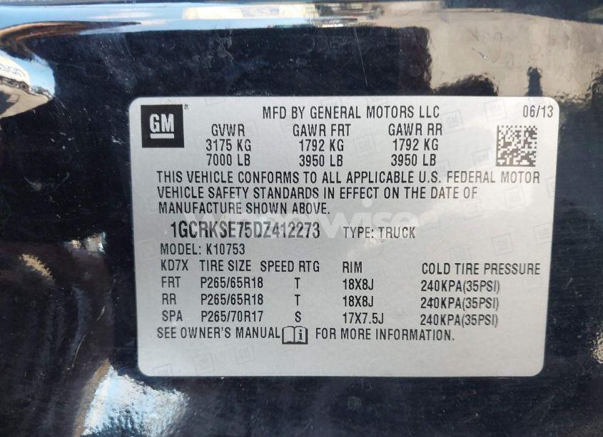 Photo 9 of 2013 Chevrolet Silverado 1500 LT (VIN 1GCRKSE75DZ412273)