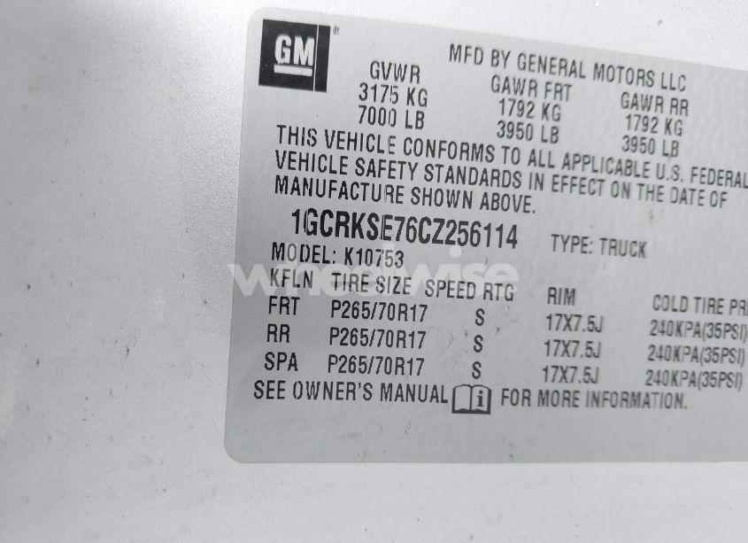 Photo 9 of 2012 Chevrolet Silverado 1500 LT (VIN 1GCRKSE76CZ256114)