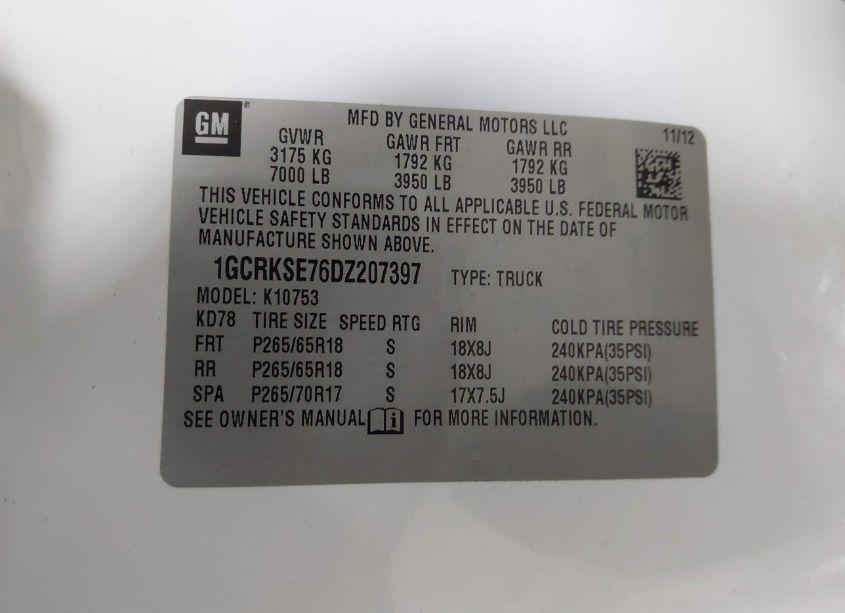 Photo 9 of 2013 Chevrolet Silverado 1500 LT (VIN 1GCRKSE76DZ207397)