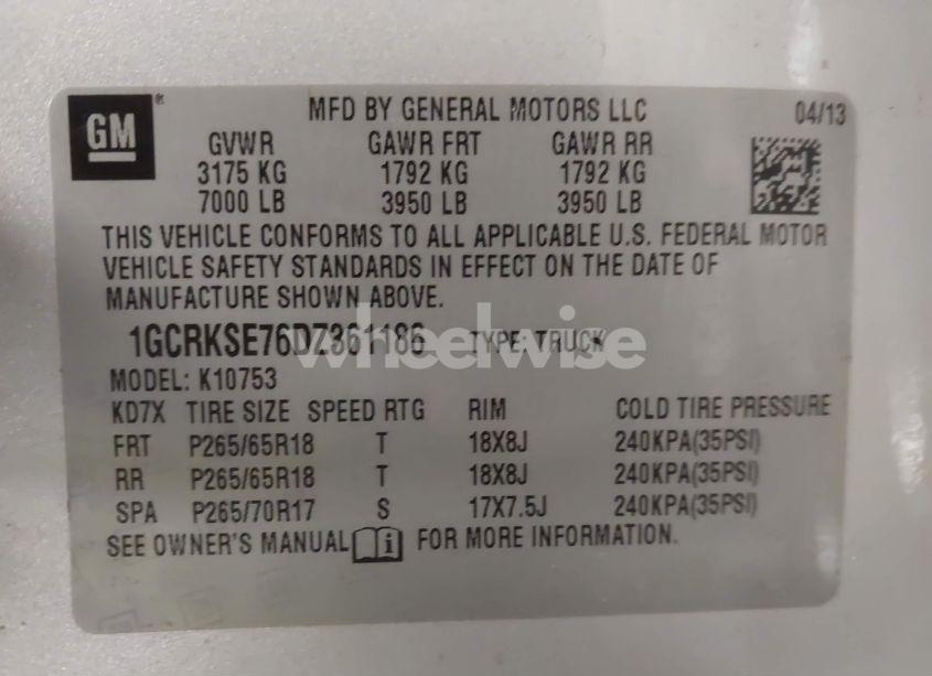 Photo 9 of 2013 Chevrolet Silverado 1500 LT (VIN 1GCRKSE76DZ361186)