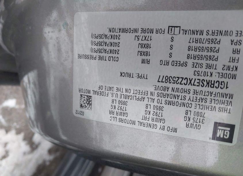 Photo 9 of 2012 Chevrolet Silverado 1500 LT (VIN 1GCRKSE7XCZ253877)