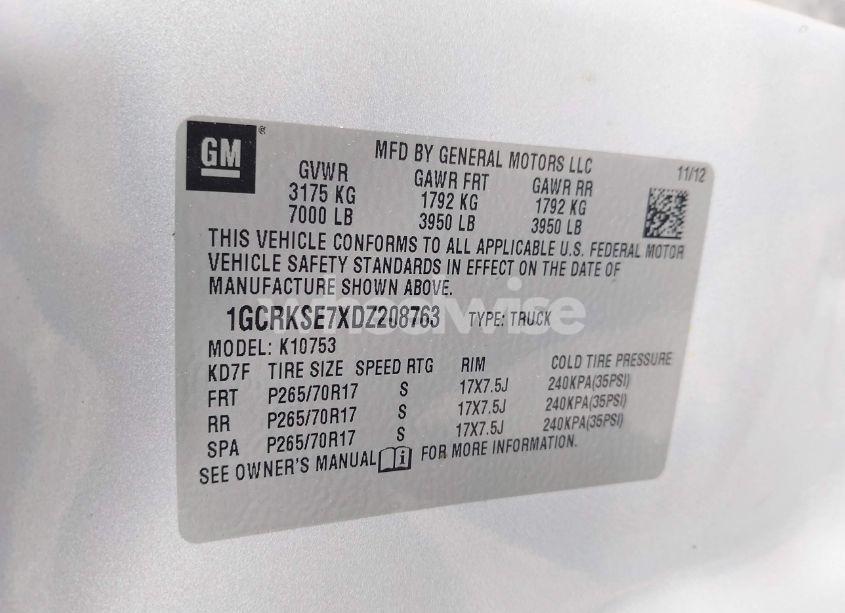 Photo 9 of 2013 Chevrolet Silverado 1500 LT (VIN 1GCRKSE7XDZ208763)