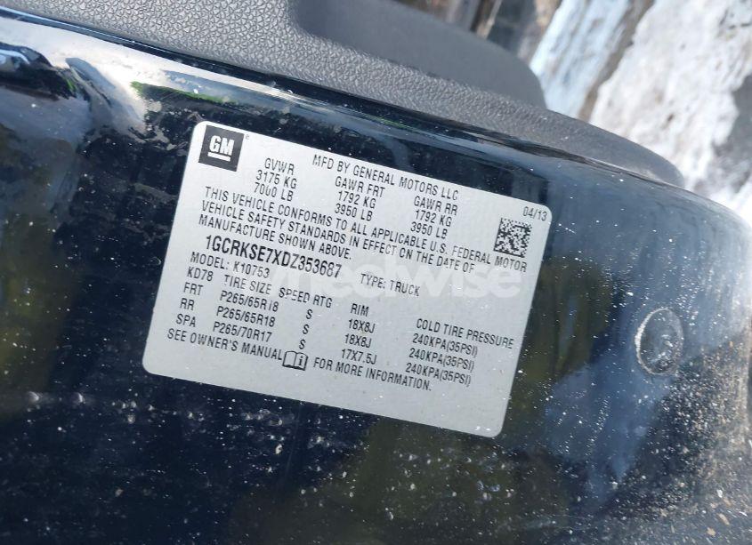 Photo 9 of 2013 Chevrolet Silverado 1500 LT (VIN 1GCRKSE7XDZ353687)