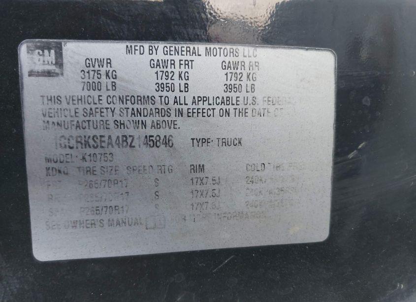 Photo 9 of 2011 Chevrolet Silverado 1500 LT (VIN 1GCRKSEA4BZ145846)