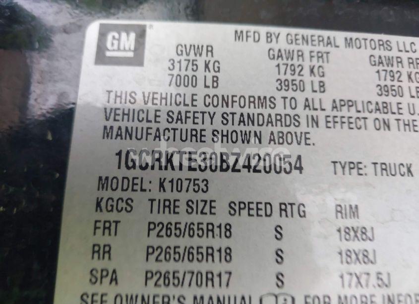 Photo 9 of 2011 Chevrolet Silverado 1500 LTZ (VIN 1GCRKTE30BZ420054)