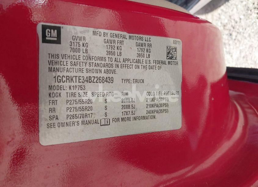 Photo 9 of 2011 Chevrolet Silverado 1500 LTZ (VIN 1GCRKTE34BZ268439)