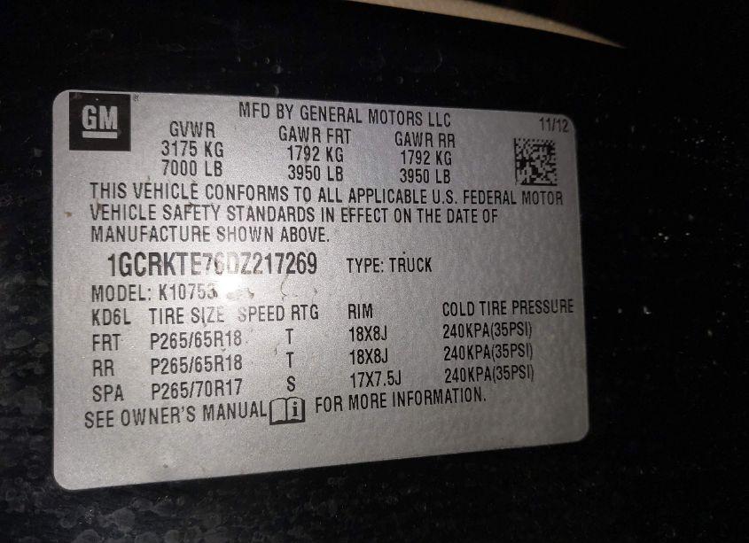 Photo 9 of 2013 Chevrolet Silverado 1500 LTZ (VIN 1GCRKTE76DZ217269)