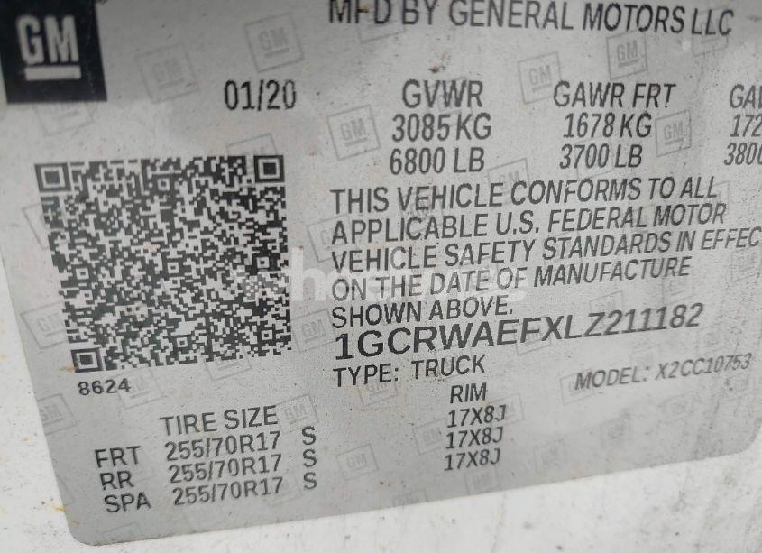 Photo 9 of 2020 Chevrolet Silverado 1500 2WD DOUBLE CAB STANDARD BED WT (VIN 1GCRWAEFXLZ211182)