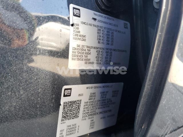 Photo 9 of 2021 CHEVROLET SILVERADO C1500 CUSTOM (VIN 1GCRWBEK3MZ318305)