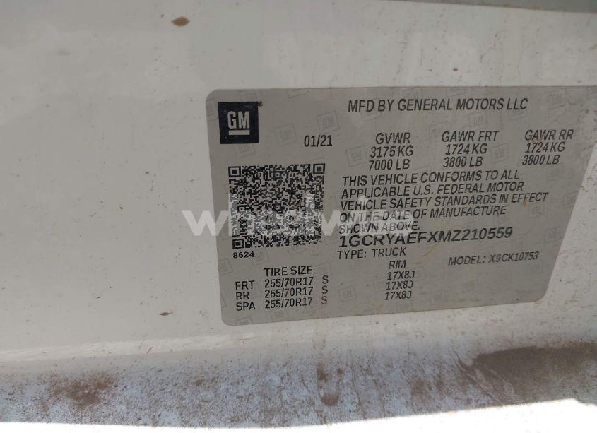 Photo 9 of 2021 Chevrolet Silverado 1500 4WD DOUBLE CAB STANDARD BED WT (VIN 1GCRYAEFXMZ210559)