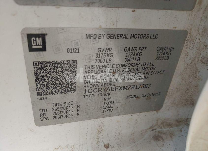 Photo 9 of 2021 Chevrolet Silverado 1500 4WD DOUBLE CAB STANDARD BED WT (VIN 1GCRYAEFXMZ217883)