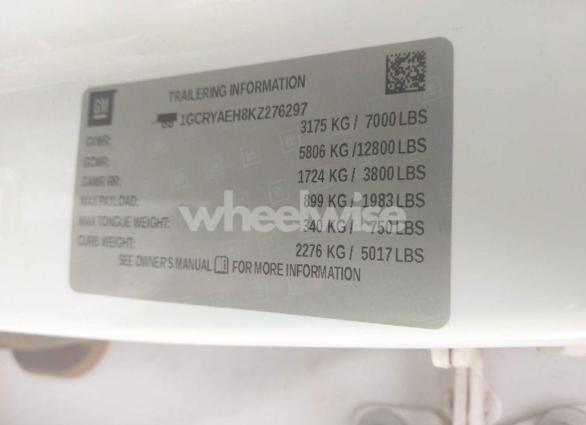 Photo 9 of 2019 Chevrolet Silverado 1500 WORK TRUCK (VIN 1GCRYAEH8KZ276297)