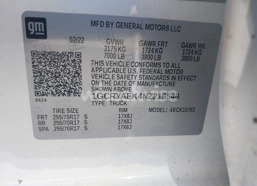 Photo 9 of 2022 Chevrolet Silverado 1500 LTD 4WD DOUBLE CAB STANDARD BED WT (VIN 1GCRYAEK4NZ216548)