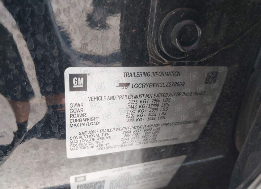 Photo 9 of 2020 Chevrolet Silverado 1500 4WD DOUBLE CAB STANDARD BED CUSTOM (VIN 1GCRYBEK3LZ278669)