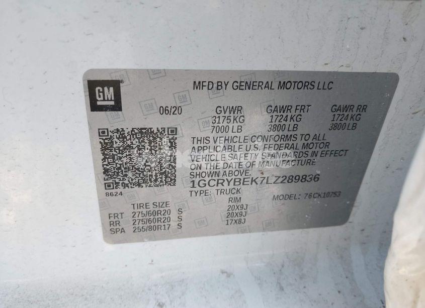 Photo 9 of 2020 Chevrolet Silverado 1500 4WD DOUBLE CAB STANDARD BED CUSTOM (VIN 1GCRYBEK7LZ289836)