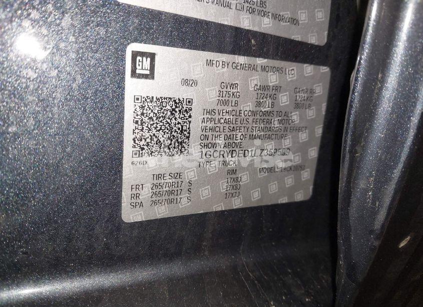 Photo 9 of 2020 Chevrolet Silverado 1500 4WD DOUBLE CAB STANDARD BED LT (VIN 1GCRYDED1LZ359599)
