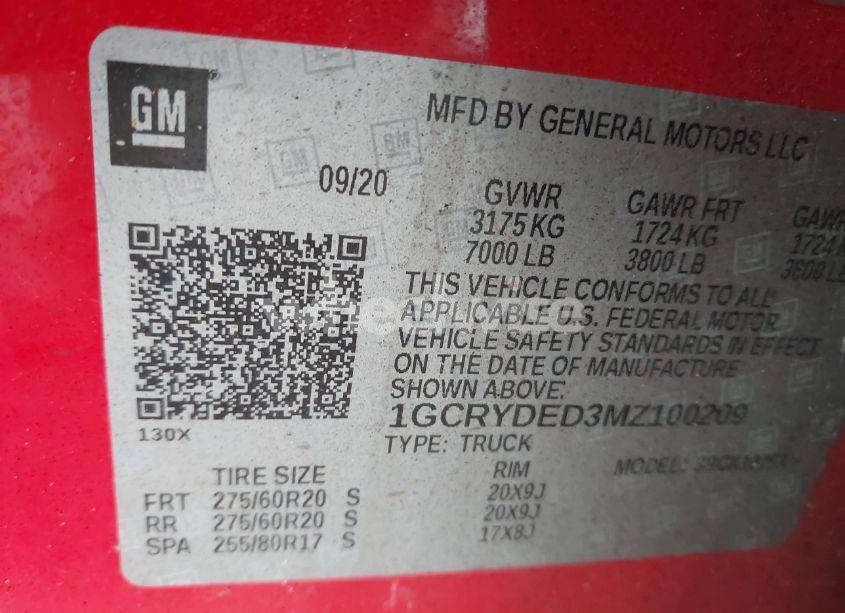 Photo 9 of 2021 Chevrolet Silverado 1500 4WD DOUBLE CAB STANDARD BED LT (VIN 1GCRYDED3MZ100209)