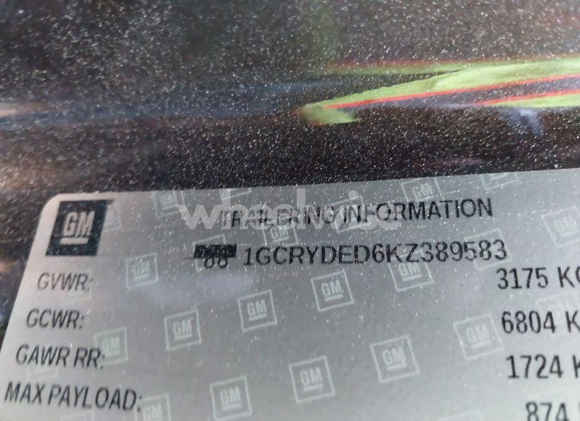 Photo 9 of 2019 Chevrolet Silverado 1500 LT (VIN 1GCRYDED6KZ389583)