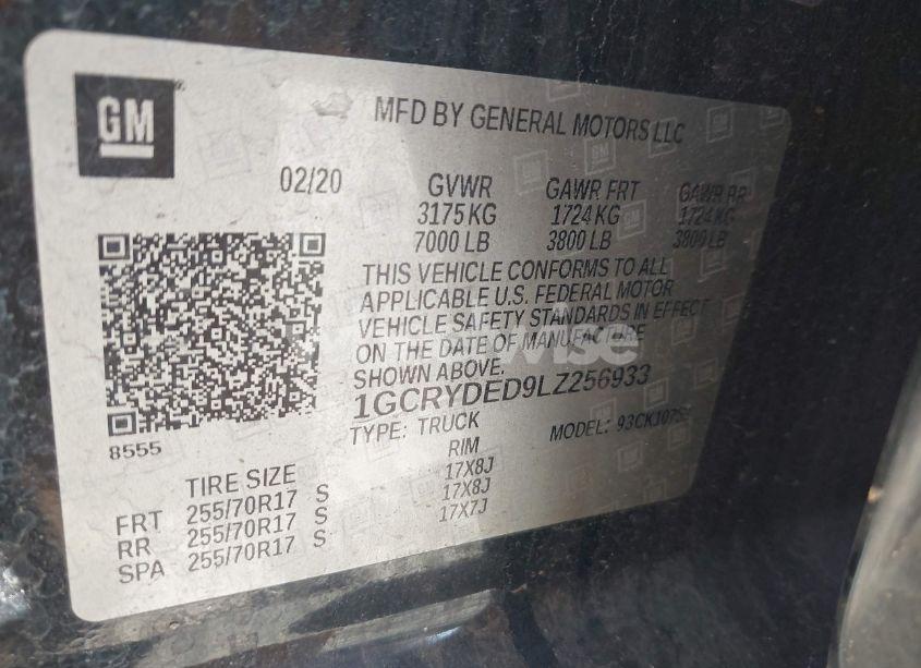 Photo 9 of 2020 Chevrolet Silverado 1500 4WD STANDARD BED LT (VIN 1GCRYDED9LZ256933)