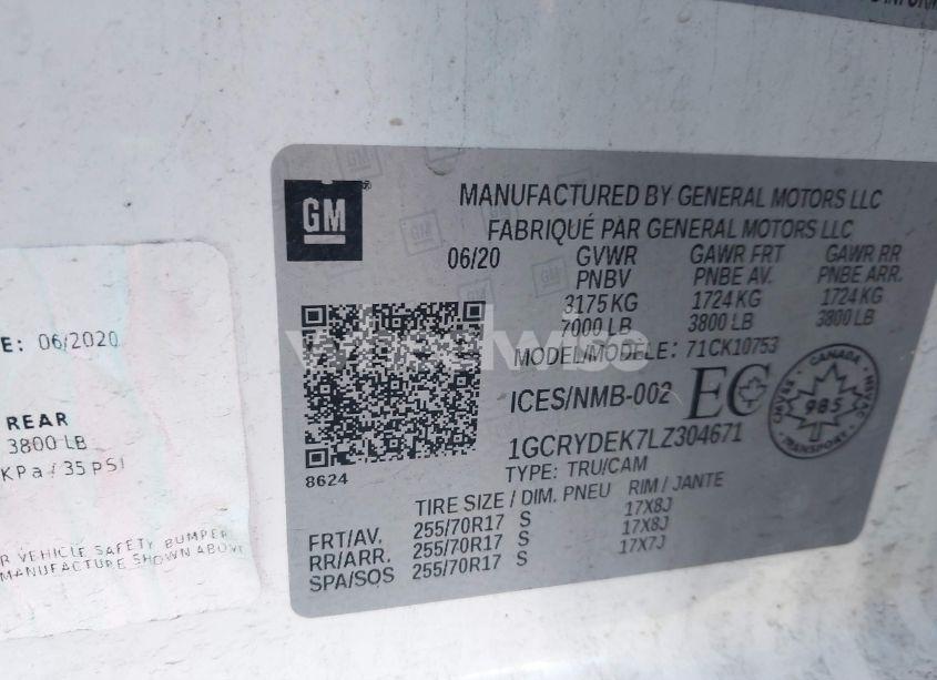 Photo 9 of 2020 Chevrolet Silverado 1500 4WD DOUBLE CAB STANDARD BED LT (VIN 1GCRYDEK7LZ304671)