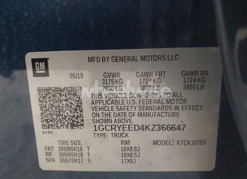 Photo 9 of 2019 Chevrolet Silverado 1500 RST (VIN 1GCRYEED4KZ366647)