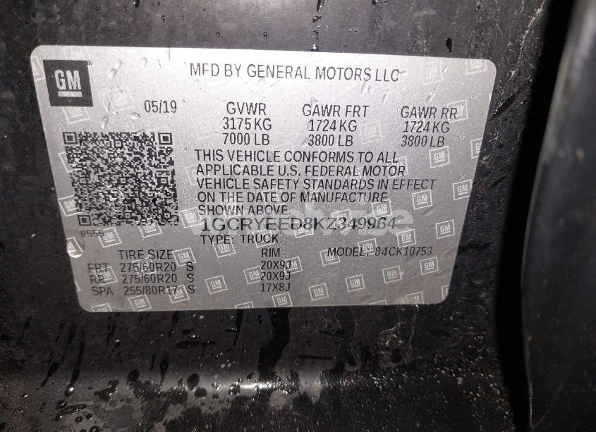 Photo 9 of 2019 Chevrolet Silverado 1500 RST (VIN 1GCRYEED8KZ349964)