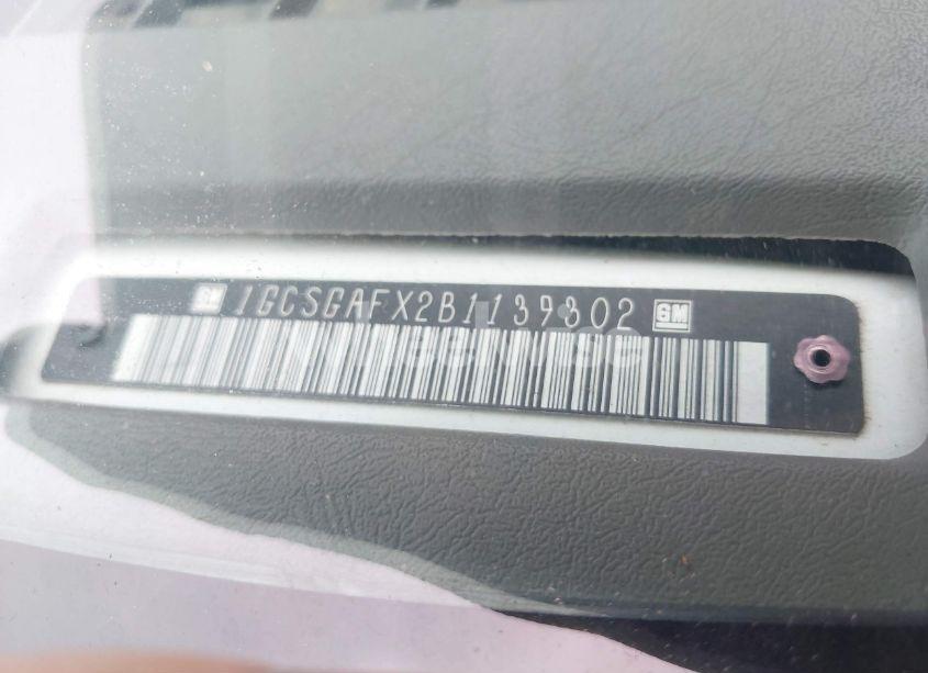 Photo 9 of 2011 Chevrolet Express 1500 WORK VAN (VIN 1GCSGAFX2B1139302)