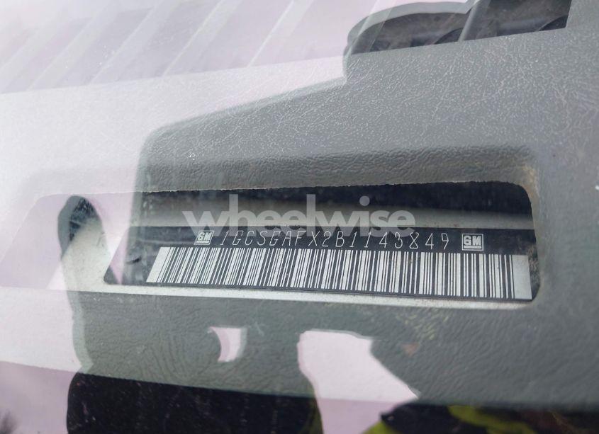 Photo 9 of 2011 Chevrolet Express 1500 WORK VAN (VIN 1GCSGAFX2B1143849)