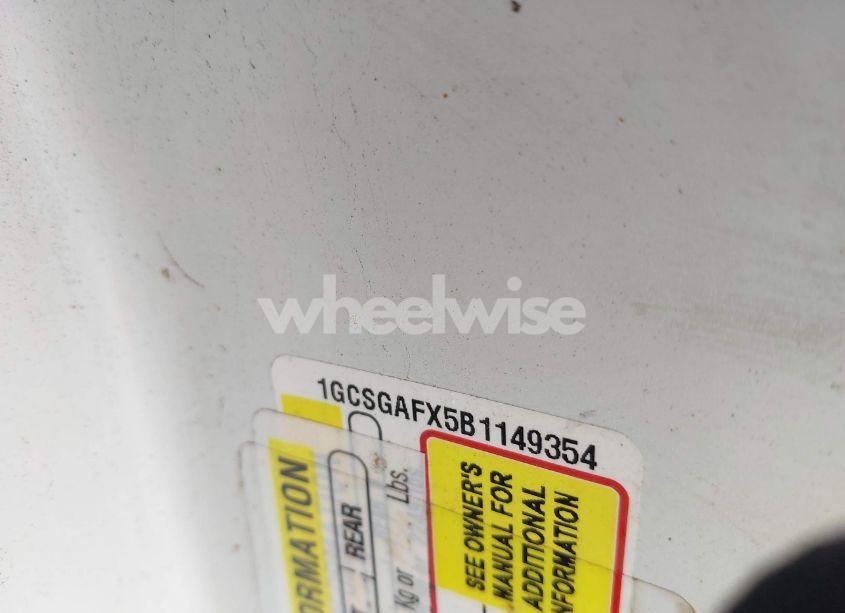 Photo 9 of 2011 Chevrolet Express 1500 WORK VAN (VIN 1GCSGAFX5B1149354)