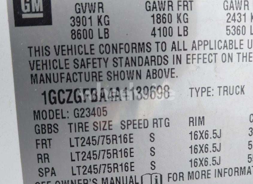 Photo 9 of 2014 Chevrolet Express 1500 WORK VAN (VIN 1GCSHAF40E1186481)