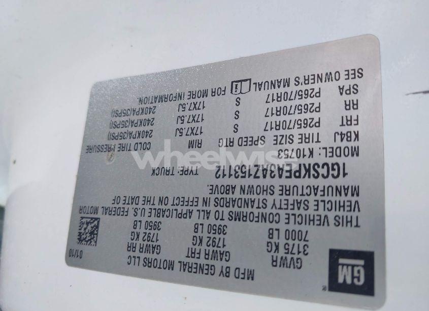 Photo 9 of 2010 Chevrolet Silverado 1500 WORK TRUCK (VIN 1GCSKPEA3AZ153112)