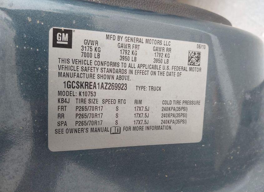 Photo 9 of 2010 Chevrolet Silverado 1500 LS (VIN 1GCSKREA1AZ269923)