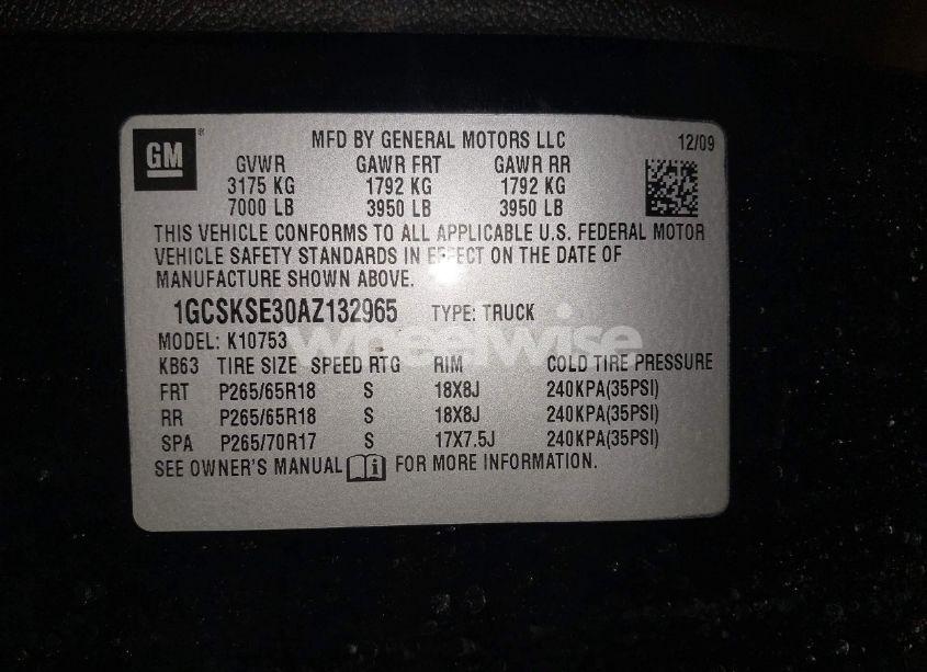 Photo 9 of 2010 Chevrolet Silverado 1500 LT (VIN 1GCSKSE30AZ132965)