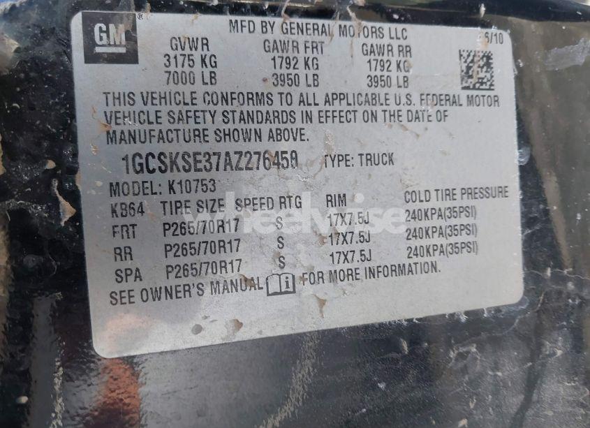 Photo 9 of 2010 Chevrolet Silverado 1500 LT (VIN 1GCSKSE37AZ276450)