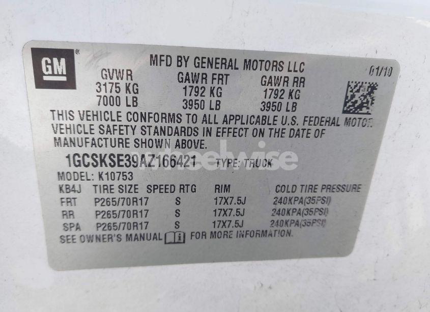 Photo 9 of 2010 Chevrolet Silverado 1500 LT (VIN 1GCSKSE39AZ166421)