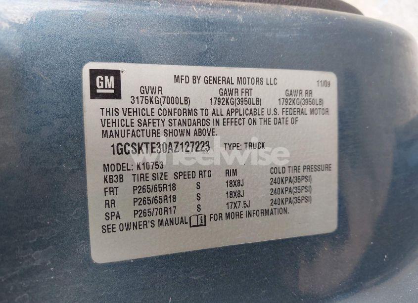 Photo 9 of 2010 Chevrolet Silverado 1500 LTZ (VIN 1GCSKTE30AZ127223)