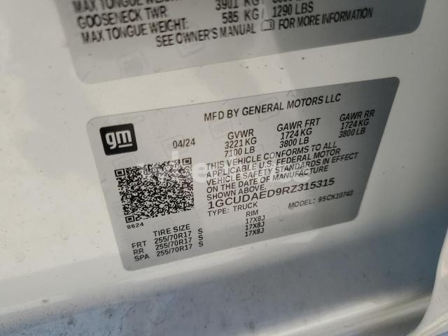 Photo 10 of 2024 CHEVROLET SILVERADO K1500 (VIN 1GCUDAED9RZ315315)