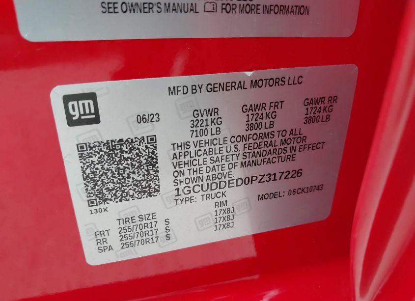 Photo 9 of 2023 Chevrolet Silverado 1500 4WD STANDARD BED LT (VIN 1GCUDDED0PZ317226)